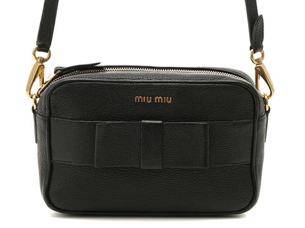Miu Miu bag shoulder Madras black leather